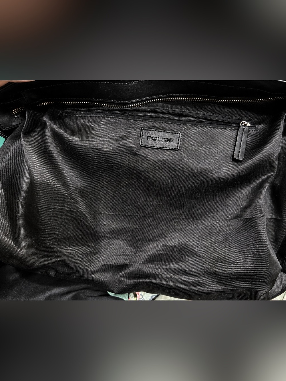 Italian Designer Tote POLICE Black Pyramid Large Structured Luxury Bag Purse - Picture 10 of 10